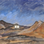 Acryl schilderij, Maya Wildevuur (1944-2023), Sahara Marokko, 2002